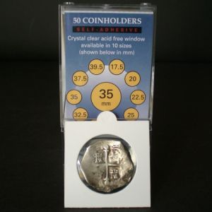 Pack of 50 Supersafe 2x2 Self Seal Coin Holders 35mm