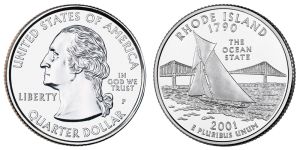 Rhode Island State Quarter 2001 Philadelphia Mint