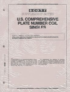 2020 Scott U.S. Comprehensive Plate Number Coils Singles Stamp Supplement #32 - 117S020