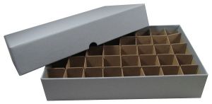 Round or Square Small Dollar Coin Tube Box - Grey (40 Tubes)