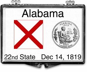2x3 Snaplock Case State Quarter Holder - Alabama