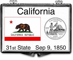 2x3 Snaplock Case State Quarter Holder - California