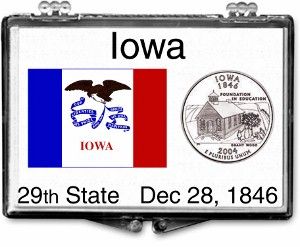 2x3 Snaplock Case State Quarter Holder - Iowa