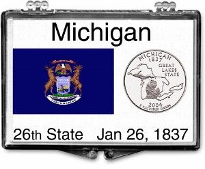 2x3 Snaplock Case State Quarter Holder - Michigan