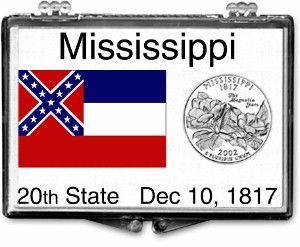 2x3 Snaplock Case State Quarter Holder - Mississippi