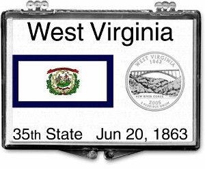 2x3 Snaplock Case State Quarter Holder - West Virginia