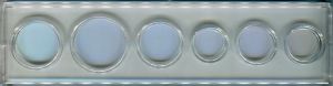 box of 25pcs. Snaptite 6-Hole Cent thru Small Dollar Coin Set Holder STO34