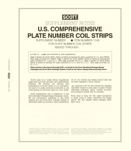 2022 Scott U.S. Comprehensive Plate Number Coil Strips Stamp Supplement #35 - 114S022