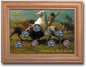 Oak Display Frame - Buffalo Hunt