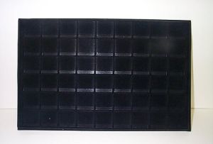 Falcon 1 1/2 x 1 1/2 Coin Display Tray Black T54