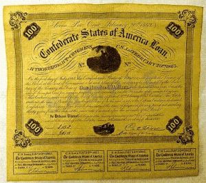 Replica $100 Confederate War Bond