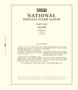 Scott National United States Stamp Pages Part 8: 2016-2020 #100NTL8
