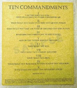 Historical Documents Ten Commandments