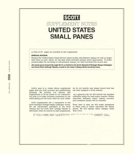 2018 Scott U.S. Small Panes Stamp Supplement #19 #118S018