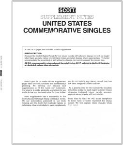 2017 Scott U.S. Commemorative Singles Stamp Supplement #43 #130S017