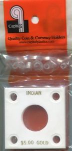 Capital #144 2x2 Indian $5.00 Gold size Coin Holder White only