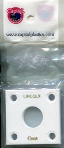 Capital #144 2x2 Lincoln Cent Coin Holder WHITE INSERT ONLY