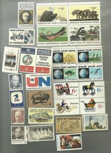 United States Commerative Single Stamp Sets 1970 Scott #1387 to #1422