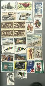 United States Commerative Single Stamp Sets 1972 Scott #1446 to #1474