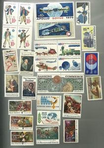 United States Commerative Single Stamp Sets 1975 Scott #1553 to #1580
