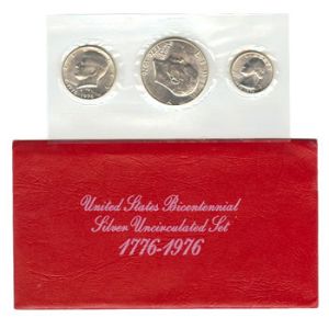 1976 3 Piece 40% Silver United States Mint Coin Set