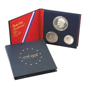 1976 3 Piece 40% Silver United States Proof Coin Set 