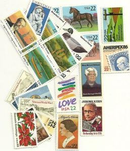 United States Commerative Single Stamp Sets 1985 Scott #2110 to #2166