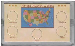 CLOSE OUT 1999 Americana State Quarter Holder 5 coin