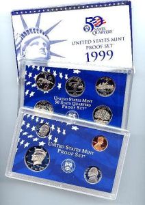 1999 United States Clad Proof 9 Coin Complete Set
