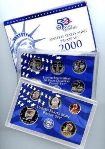 2000 United States Clad Proof 10 Coin Complete Set