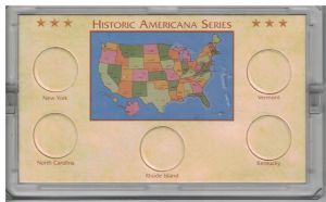 CLOSE OUT 2001 Americana State Quarter Holder 5 coin