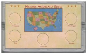 CLOSE OUT 2002 Americana State Quarter Holder 5 coin