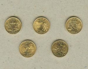 Gold Plated State Quarter Louisiana 2002