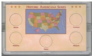 CLOSE OUT 2003 Americana State Quarter Holder 5 coin