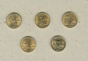 Gold Plated State Quarter Illinois 2003