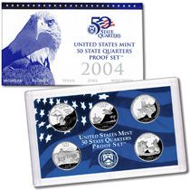 2004 United States Clad Proof 5 Coin State Quarter Set