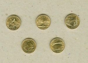 Gold Plated State Quarter California 2005