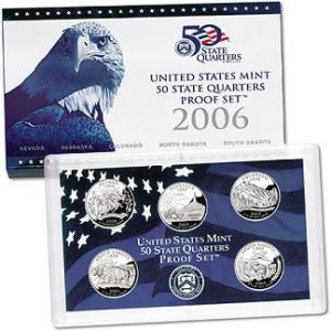 2006 United States Clad Proof 5 Coin State Quarter Set