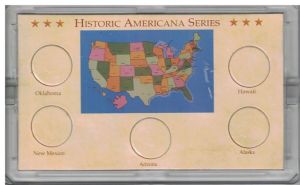 CLOSE OUT 2008 Americana State Quarter Holder 5 coin