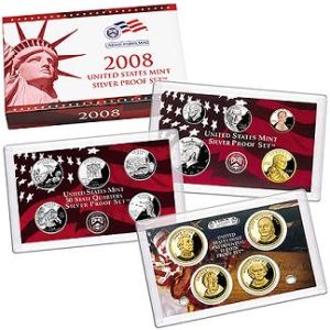 2008 United States Silver Proof 14 Coin Complete Set