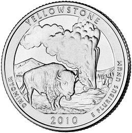 2010 P Yellowstone National Park Quarter
