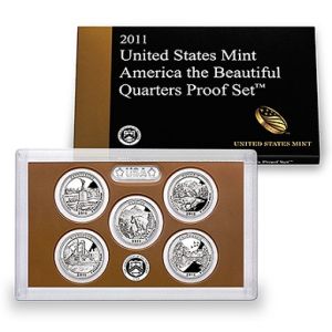 2011 United States Clad Proof 5 Coin National Park Quarter Set