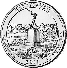 2011 P Gettysburg National Park Quarter