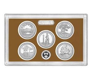 2013 United States Clad Proof 5 Coin National Park Quarter Set