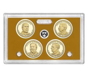2013 United States Proof 4 Coin Presidential Dollar Set 