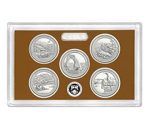 2014 United States Clad Proof 5 Coin National Park Quarter Set