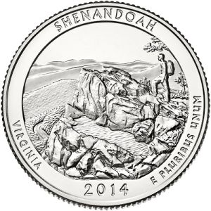 2014 P Shenandoah National Park Quarter