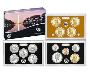 2014 United States Silver Proof 14 Coin Complete Set