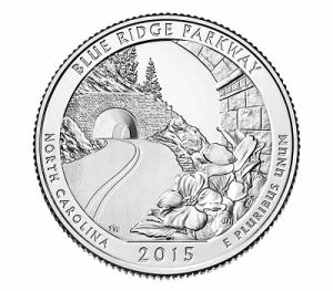 2015 P Blue Ridge Parkway National Park Quarter