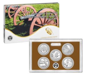 2015 United States Clad Proof 5 Coin National Park Quarter Set